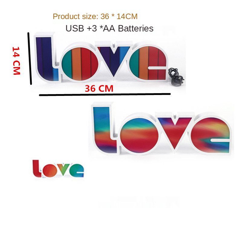 LOVE Letter Led Light For Propose Proposal And Engagement Wedding Party Stage Background Valentine's Day Decor Home Outdoor Lamp - Gee-Commerce, LLC
