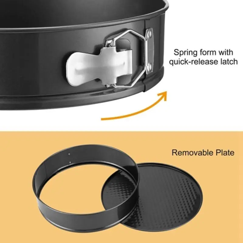 Removable Bottom 3Pcs/Set Non-stick Springform Cake Pan Doba