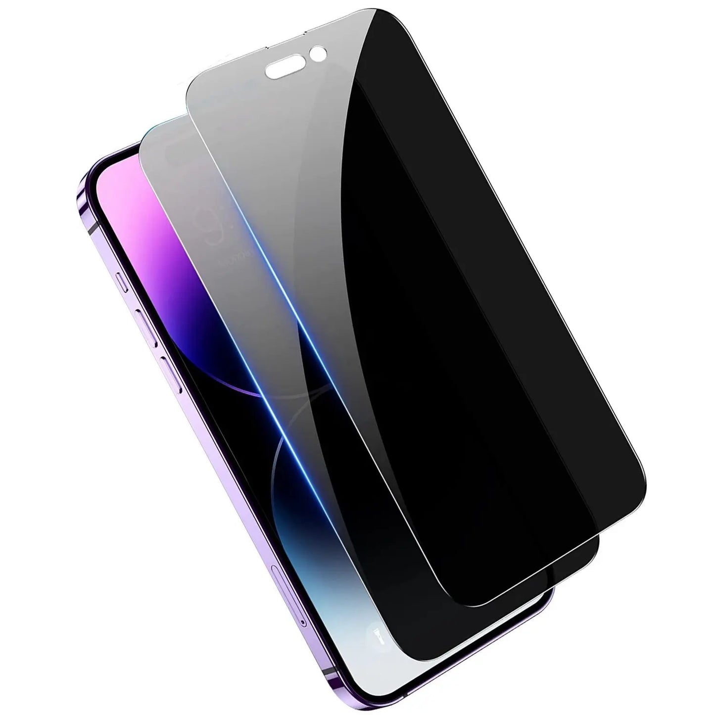 2Pcs Privacy Screen Protectors Tempered Glass Screen Film Full Coverage Screen Protector Eggracks by Global Phoenix
