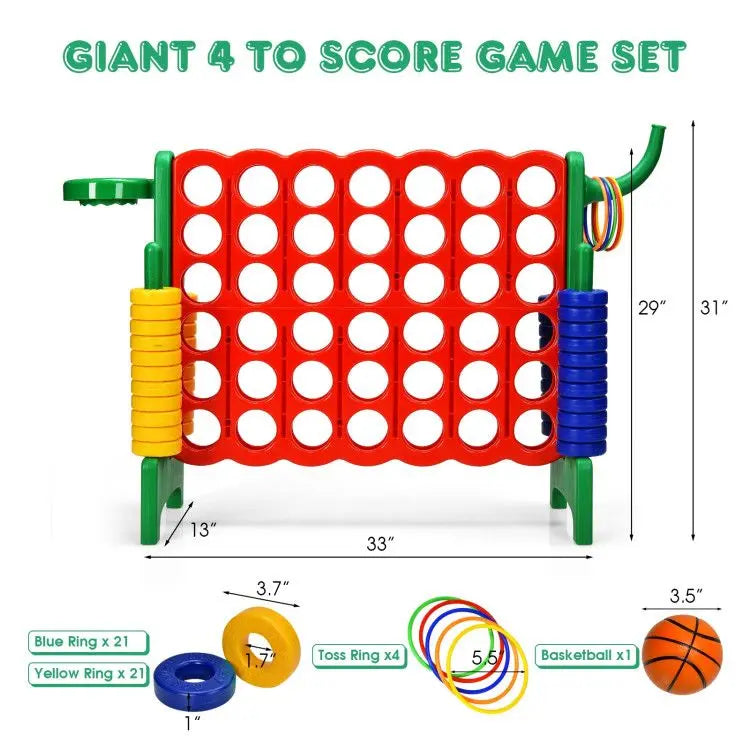 2.5 Feet 4-to-Score Giant Game Set - Gee-Commerce, LLC
