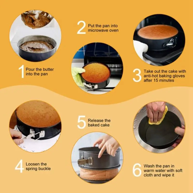 Removable Bottom 3Pcs/Set Non-stick Springform Cake Pan Doba