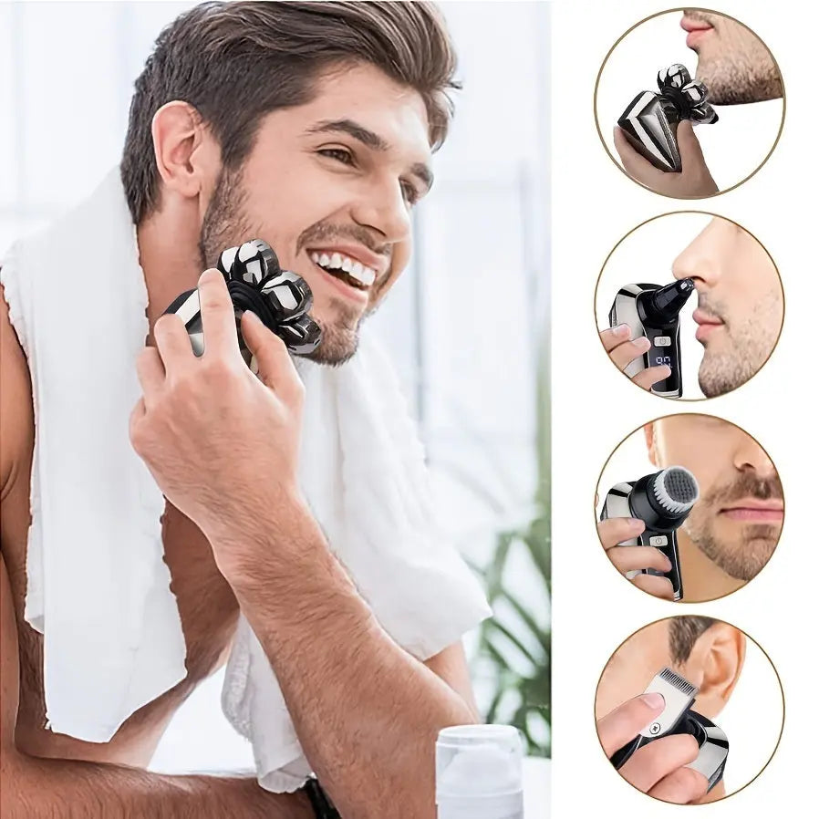 Electric Head Hair Shaver with an LED Display Doba