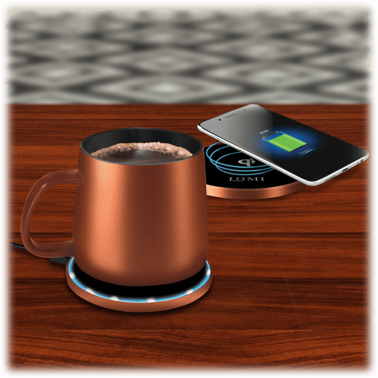 2-In-1 Smart Mug Warmer and QI Wireless Charger - Gee-Commerce, LLC