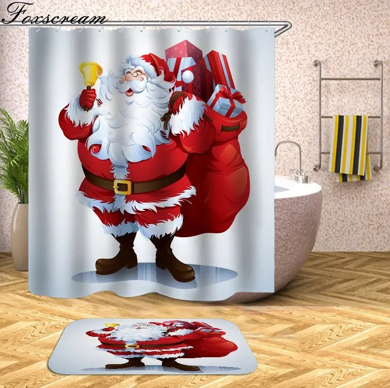 Christmas Shower Curtains Decor My Store