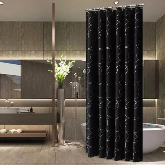 Modern Shower Curtains With 12pcs Plastic Hooks My Store