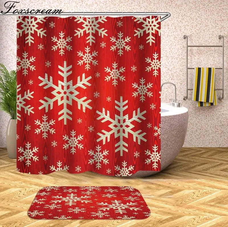 Christmas Shower Curtains Decor My Store