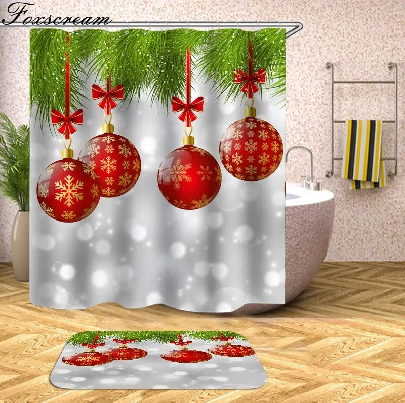 Christmas Shower Curtains Decor My Store