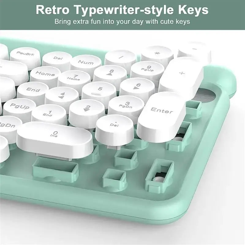 Wireless Typewriter Keyboard and Mouse -Wireless Mouse My Store