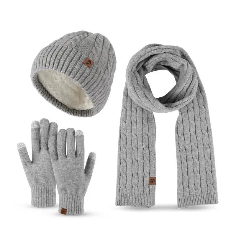 Winter Beanie Hat Scarf Gloves Set for Women and Men My Store