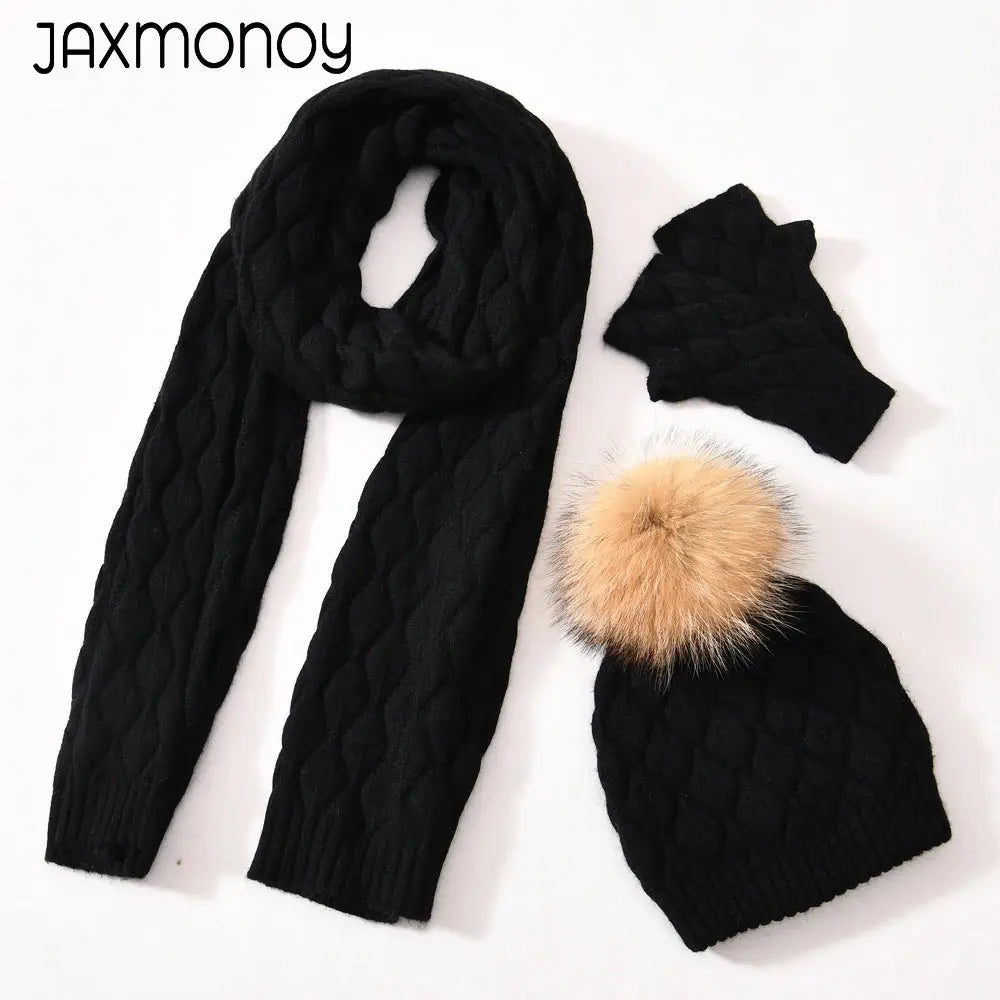 Winter Beanie Hat Scarf Set for Women My Store