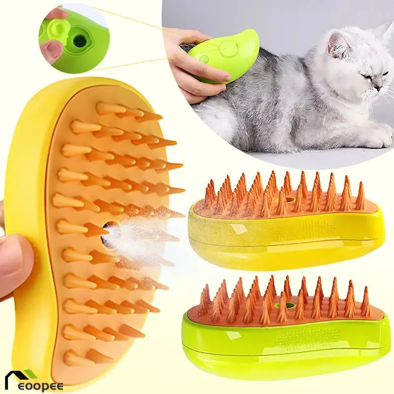 Dog/Cat Steam Brush with Electric Spray - For Massage & Pet Grooming My Store