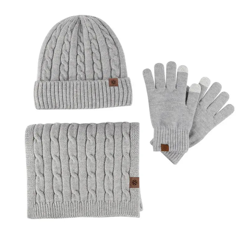 Winter Beanie Hat Scarf Gloves Set for Women and Men My Store