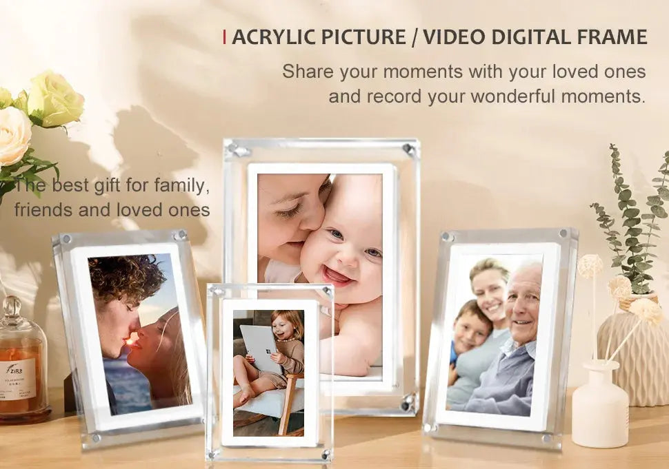 Acrylic Digital Photo Frame - Automatically Rotates Display IPS Screen 2G Memory AliExpress