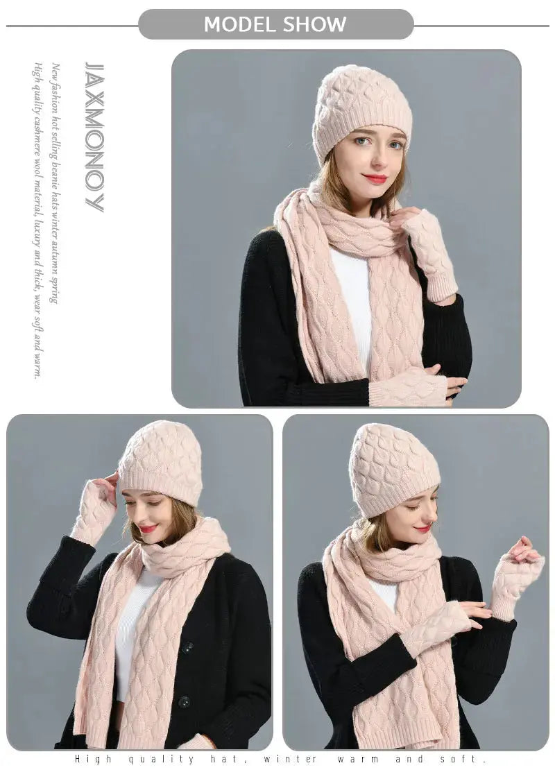 Winter Beanie Hat Scarf Set for Women My Store