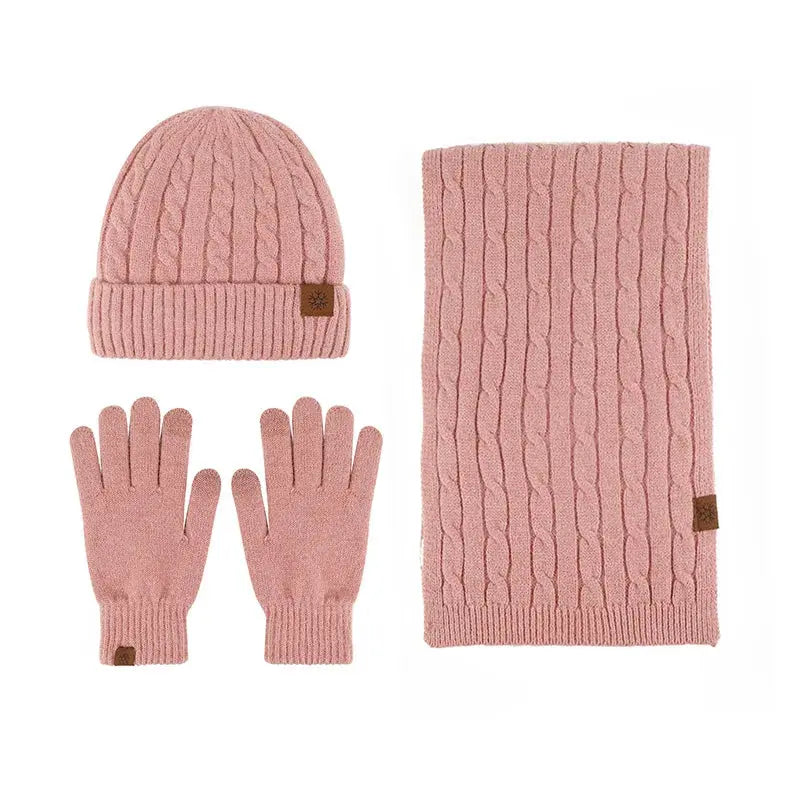 Winter Beanie Hat Scarf Gloves Set for Women and Men My Store