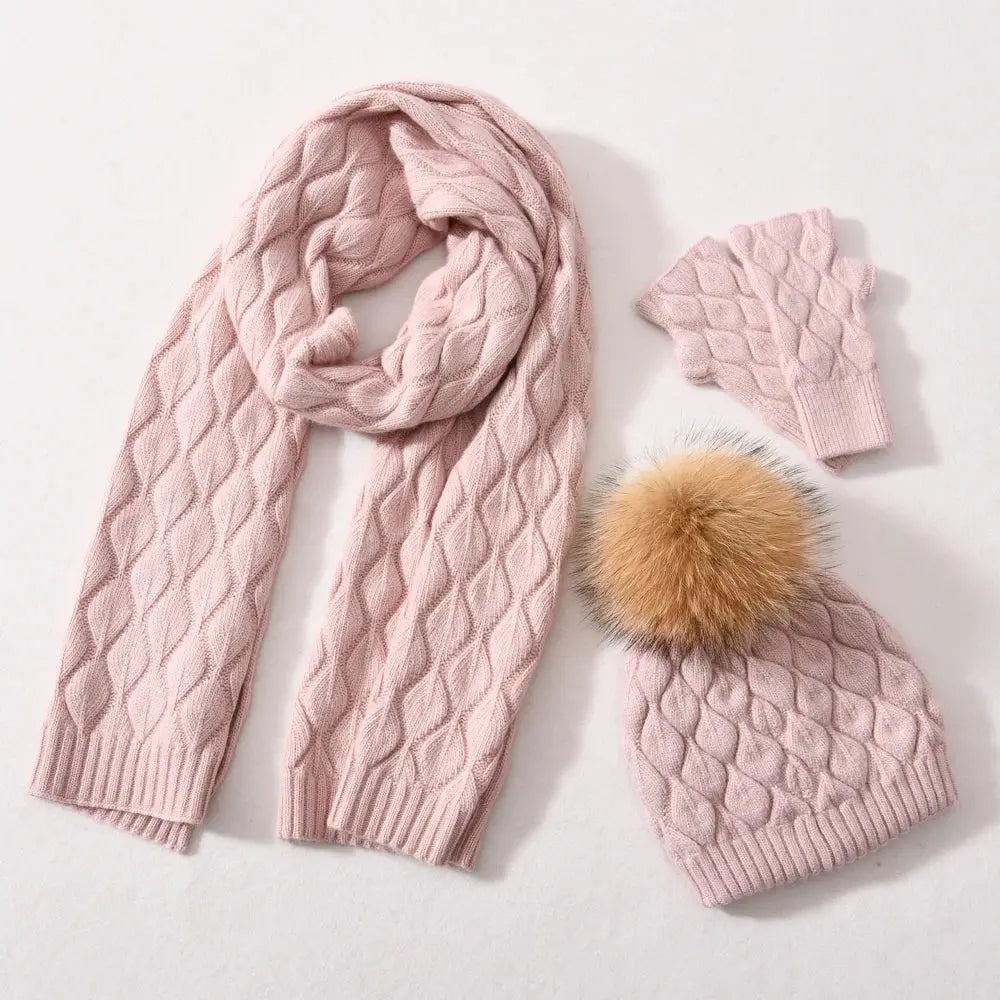 Winter Beanie Hat Scarf Set for Women My Store