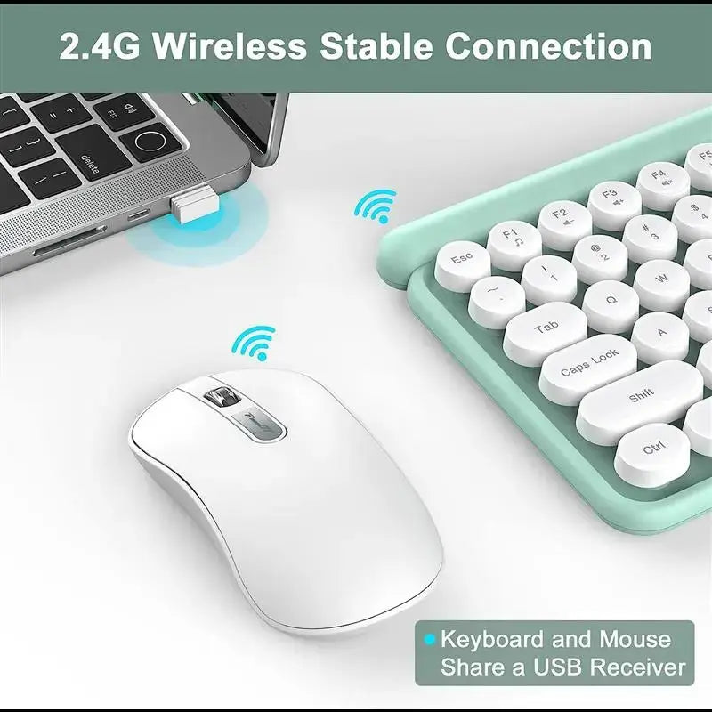 Wireless Typewriter Keyboard and Mouse -Wireless Mouse My Store