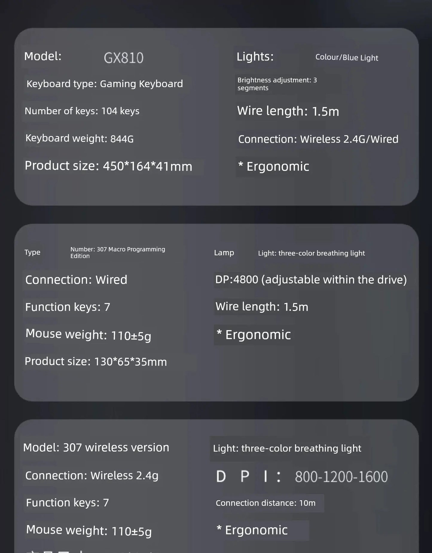 Pioneer Real Mechanical Feeling Wireless Keyboard and Mouse EWEADN/Forerunner