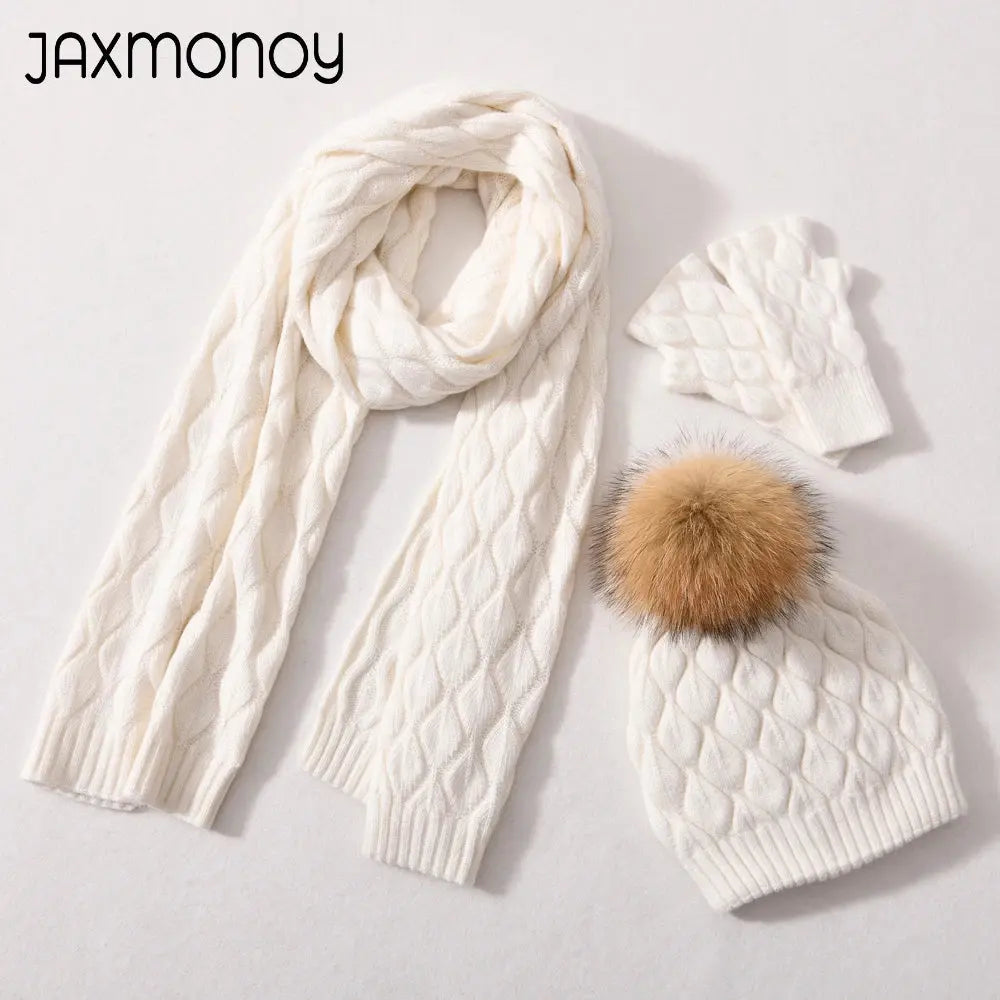 Winter Beanie Hat Scarf Set for Women My Store