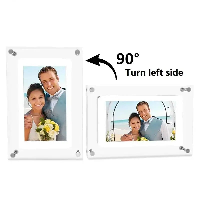 Acrylic Digital Photo Frame - Automatically Rotates Display IPS Screen 2G Memory AliExpress