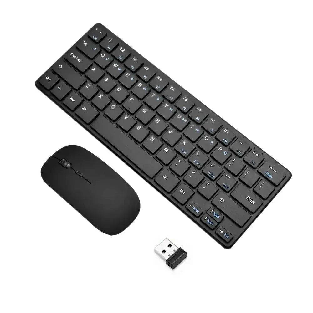 2.4G Wireless Keyboard and Mouse Combo - Black Rondaful