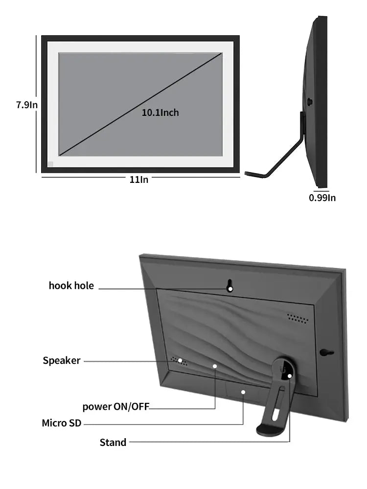 Frame 10.1 Inch Wi-Fi Digital Picture Frame My Store