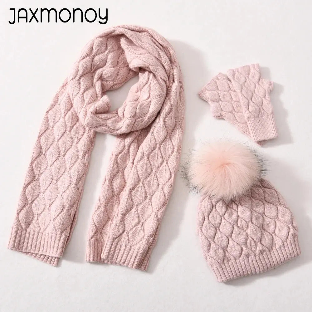 Winter Beanie Hat Scarf Set for Women My Store