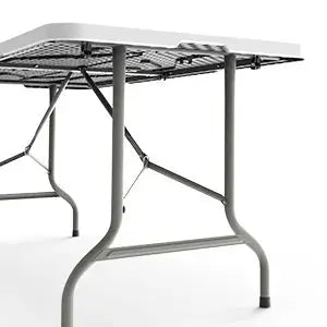 VINGLI 6 FT Plastic Folding Table Set Includes a 6-foot table and 6 while folding Chairs My Store