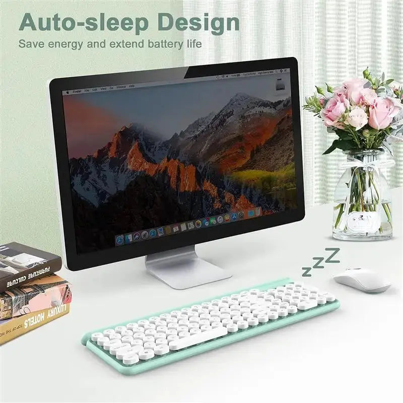 Wireless Typewriter Keyboard and Mouse -Wireless Mouse My Store