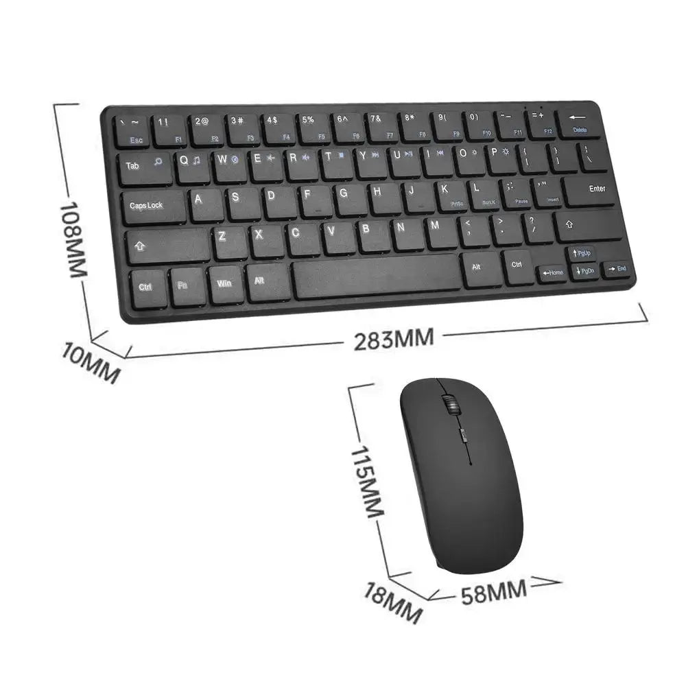 2.4G Wireless Keyboard and Mouse Combo - Black Rondaful