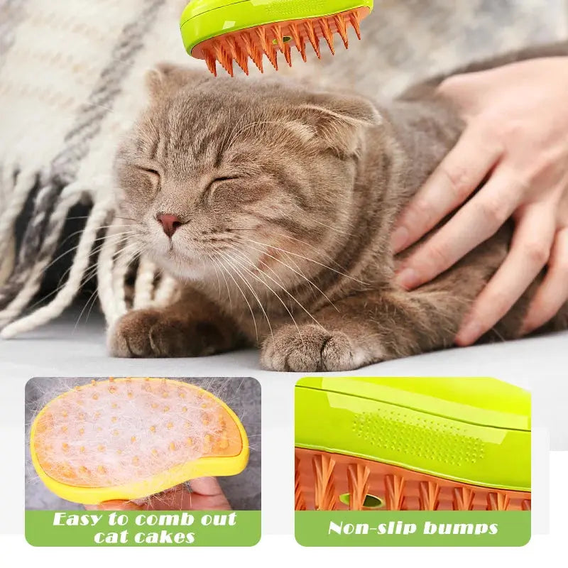 Dog/Cat Steam Brush with Electric Spray - For Massage & Pet Grooming My Store