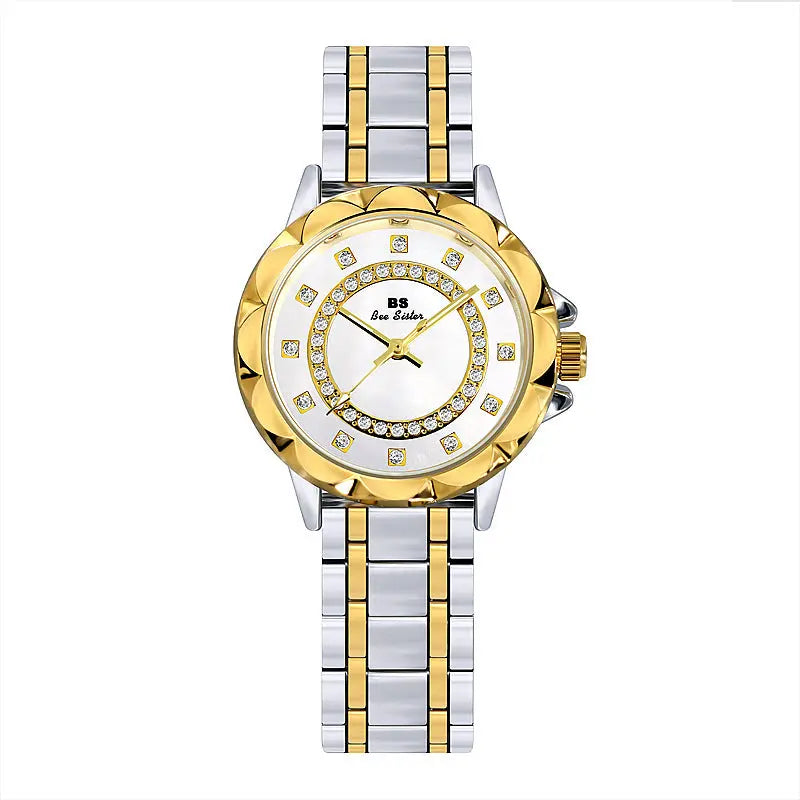 Woman Bracelet Diamond Watch w/Gold Bracelet My Store