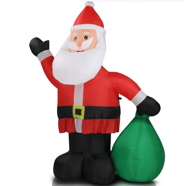 6 FT Lighted Christmas Inflatable Decoration, Inflatable Santa Claus With Large Gift Bag, Funny Blow Up Yard Decorations With Built-in LED Lights For Holiday Party Front Yard Lawn Garden Decor Doba