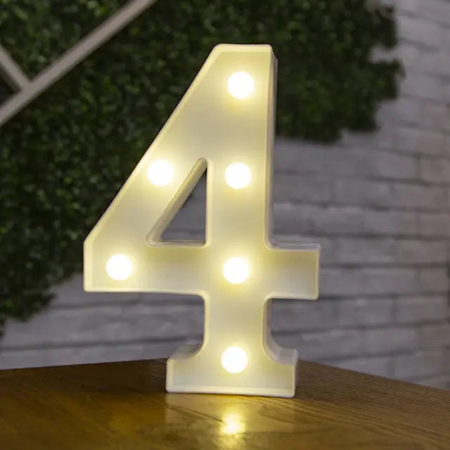 Alphabet & Number LED Light Decoration Nice Store