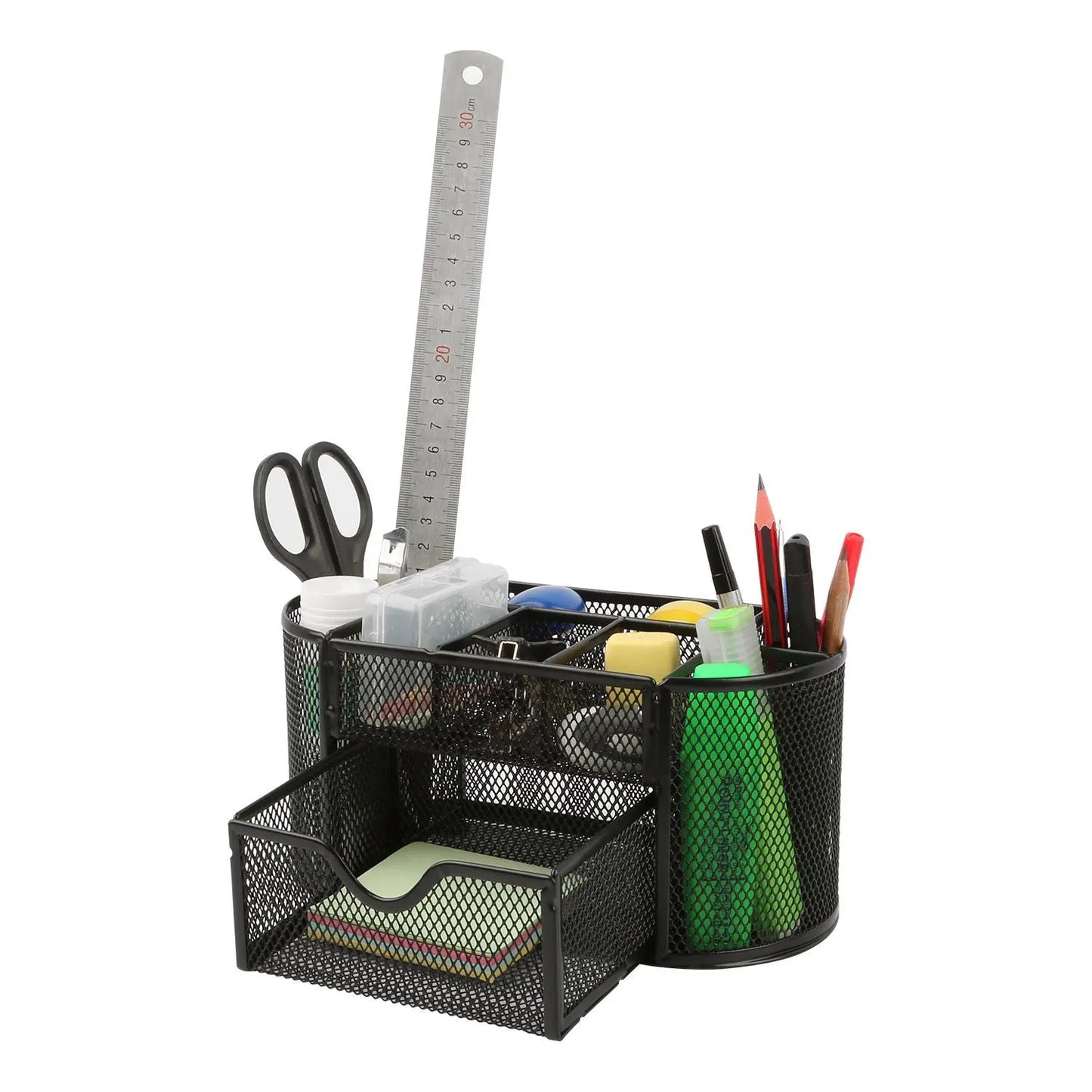 Metal Mesh Pencil Holders Desk Organizer with 9 Compartment - Gee-Commerce, LLC