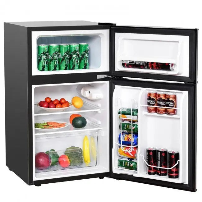 3.2 cu ft. Compact Stainless-Steel Refrigerator (Mini Fridge) Hooya Imp. & Exp.