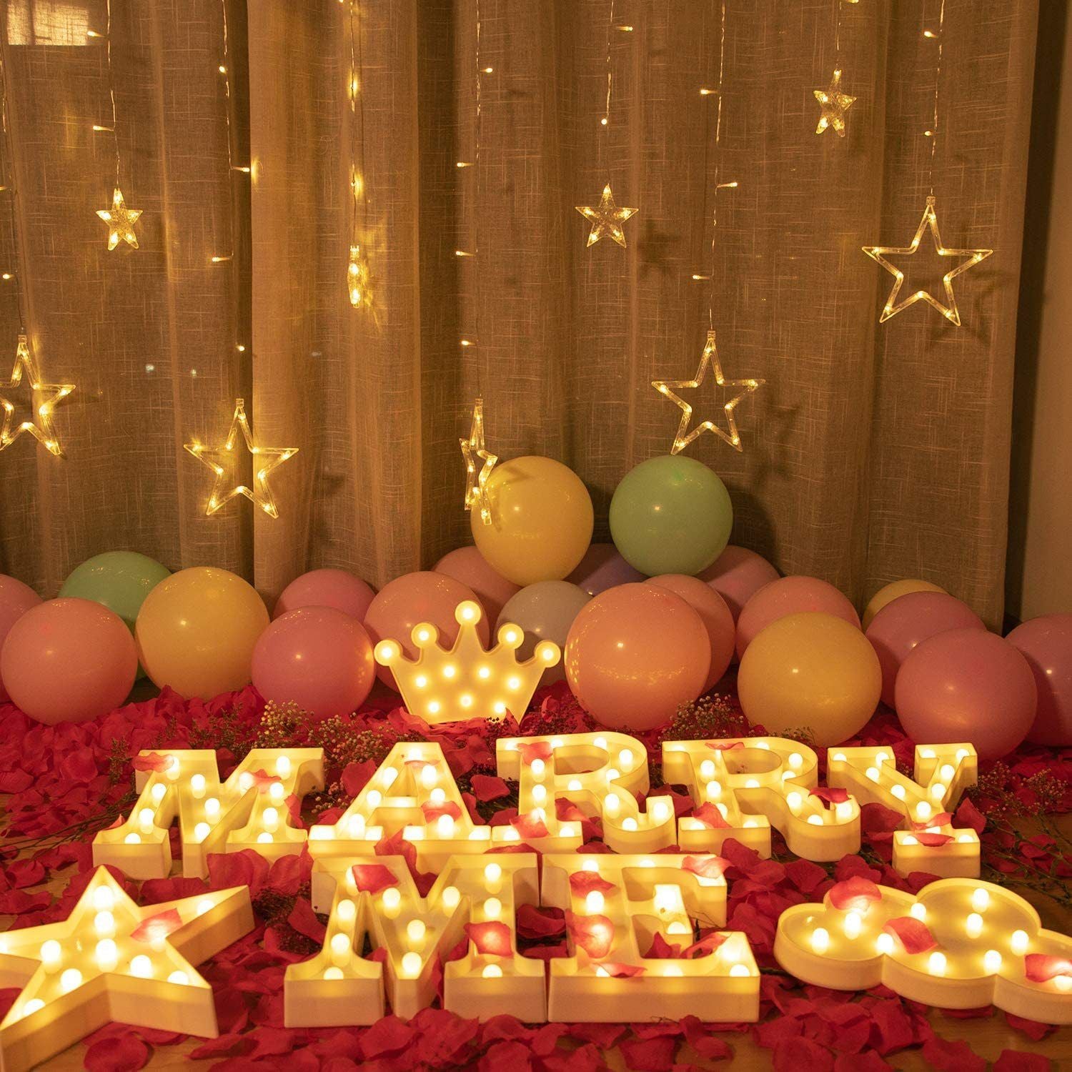 Marry Me Decorative Plastic LED Marquee Letter Light for Valentines Day - Gee-Commerce, LLC