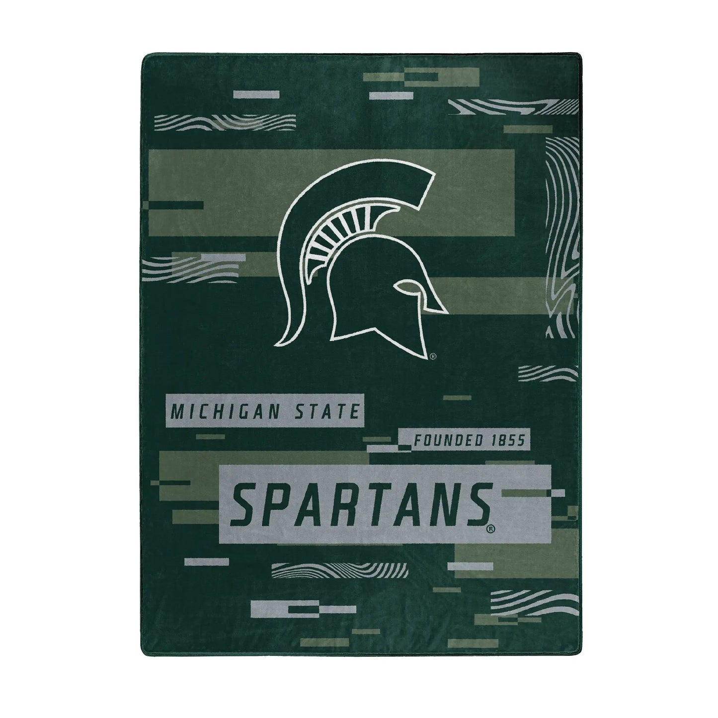 MICHIGAN STATE OFFICIAL NCAA "Digitize" Raschel Throw Blanket; 60" x 80" The Northwest Company