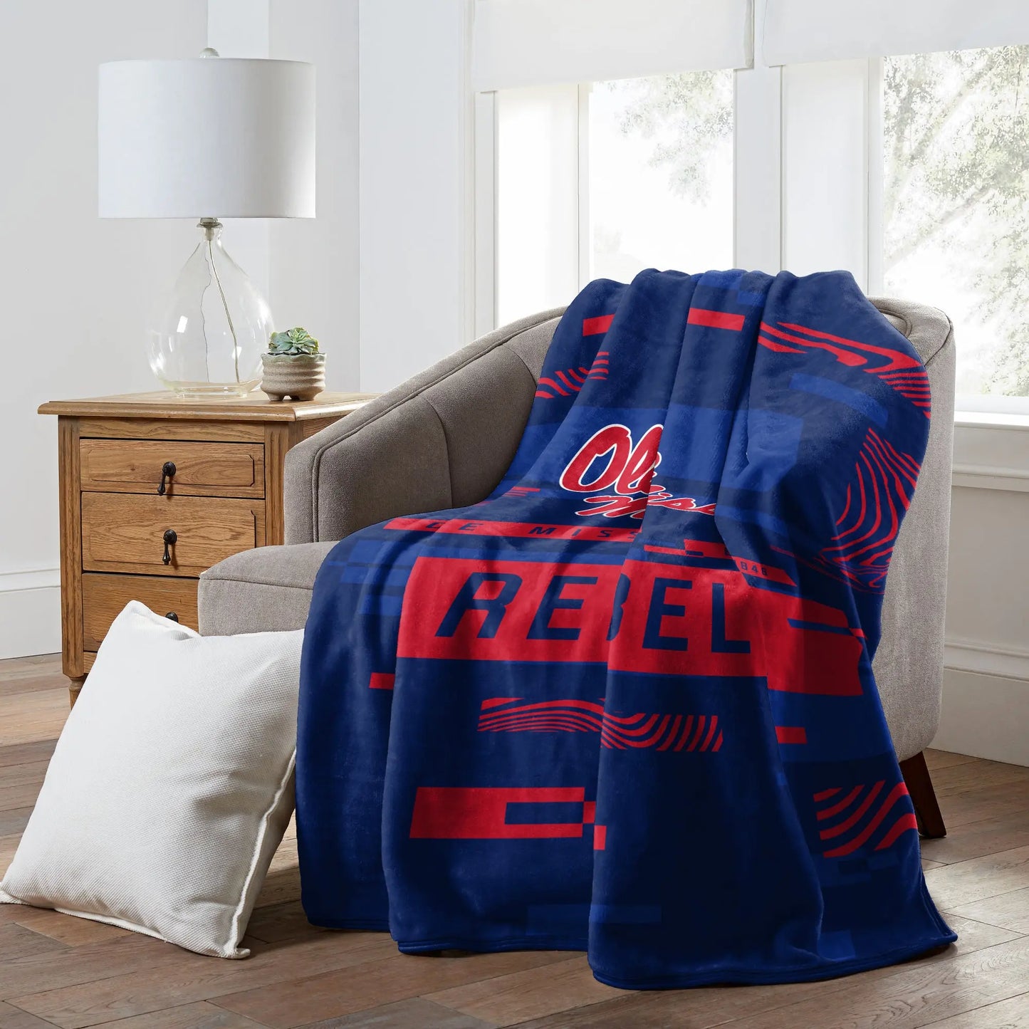 MISSISSIPPI OFFICIAL NCAA "Digitize" Raschel Throw Blanket; 60" x 80" The Northwest Company