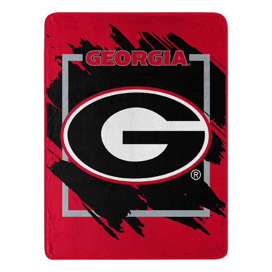 GEORGIA OFFICIAL NCAA "Dimensional" Micro Raschel Throw Blanket; 46" x 60" The Northwest Company