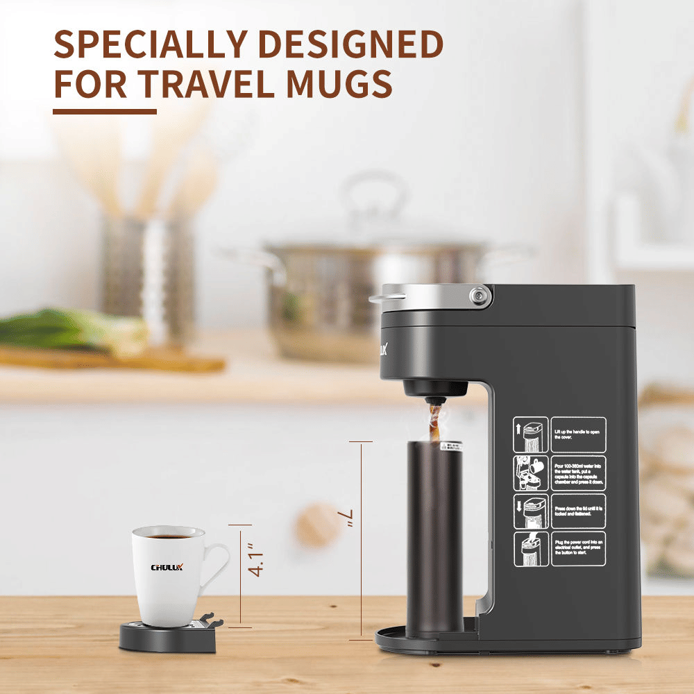 CHULUX Single Serve Coffee & Maker - KCUP Pod Use