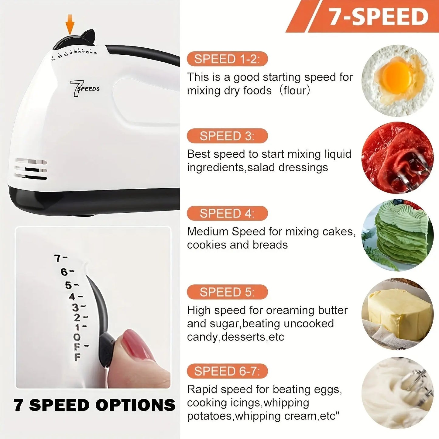 1pc 7-Speed Electric Hand Mixer Department Store