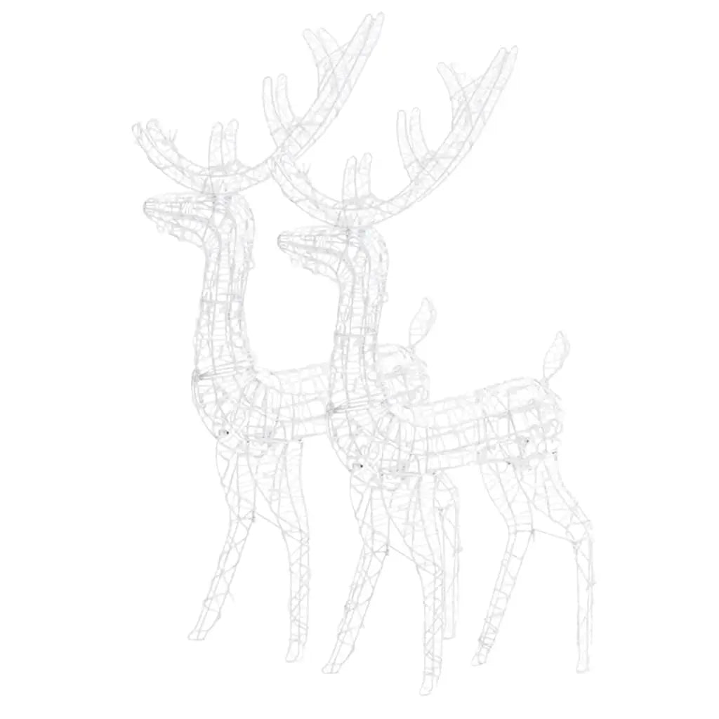 Acrylic Reindeer Christmas Decorations 2 pcs 47.2" Cold White Home Life Boutique