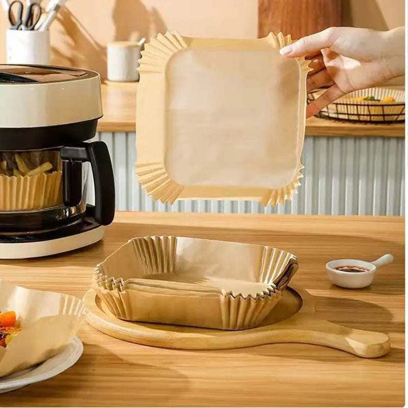 Air Fryer Disposable Paper Liners Parchment Paper Liner Non-Stick Air Fryer Paper Pads Oil Resistant Baking Paper Air Fryer Disposable Paper Liner Non-stick Disposable Liners Doba