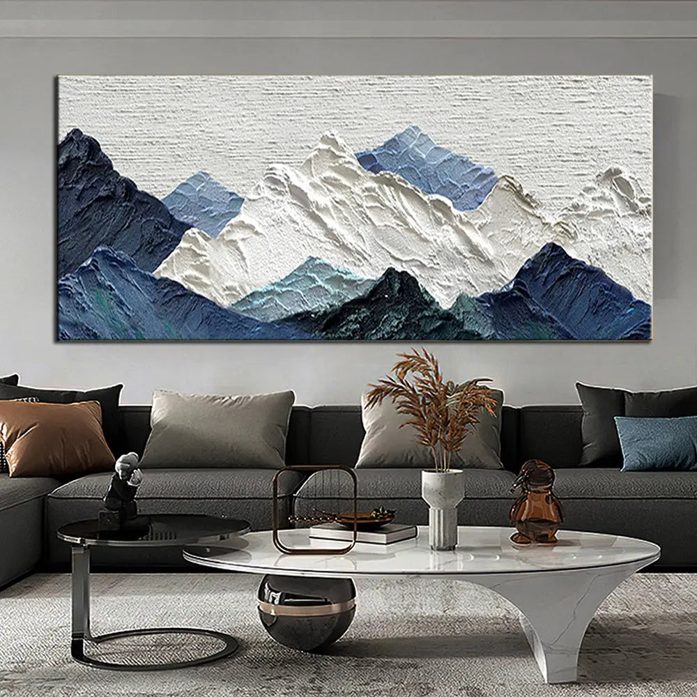 Handmade Single Thick Texture Abstract Landscape Oil Painting - Serene Abstract Landscape 3D Large Wall Art Doba