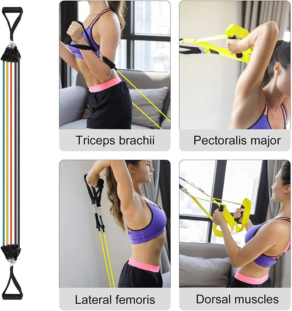 11 Pack Resistance Bands Set with Door Anchor Boson Shop