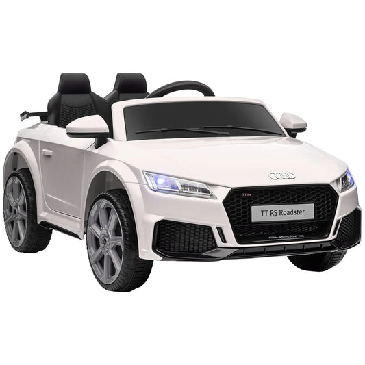 6V Kids Electric Ride On Car, Licensed Audi TT RS with Remote Control - White FX070