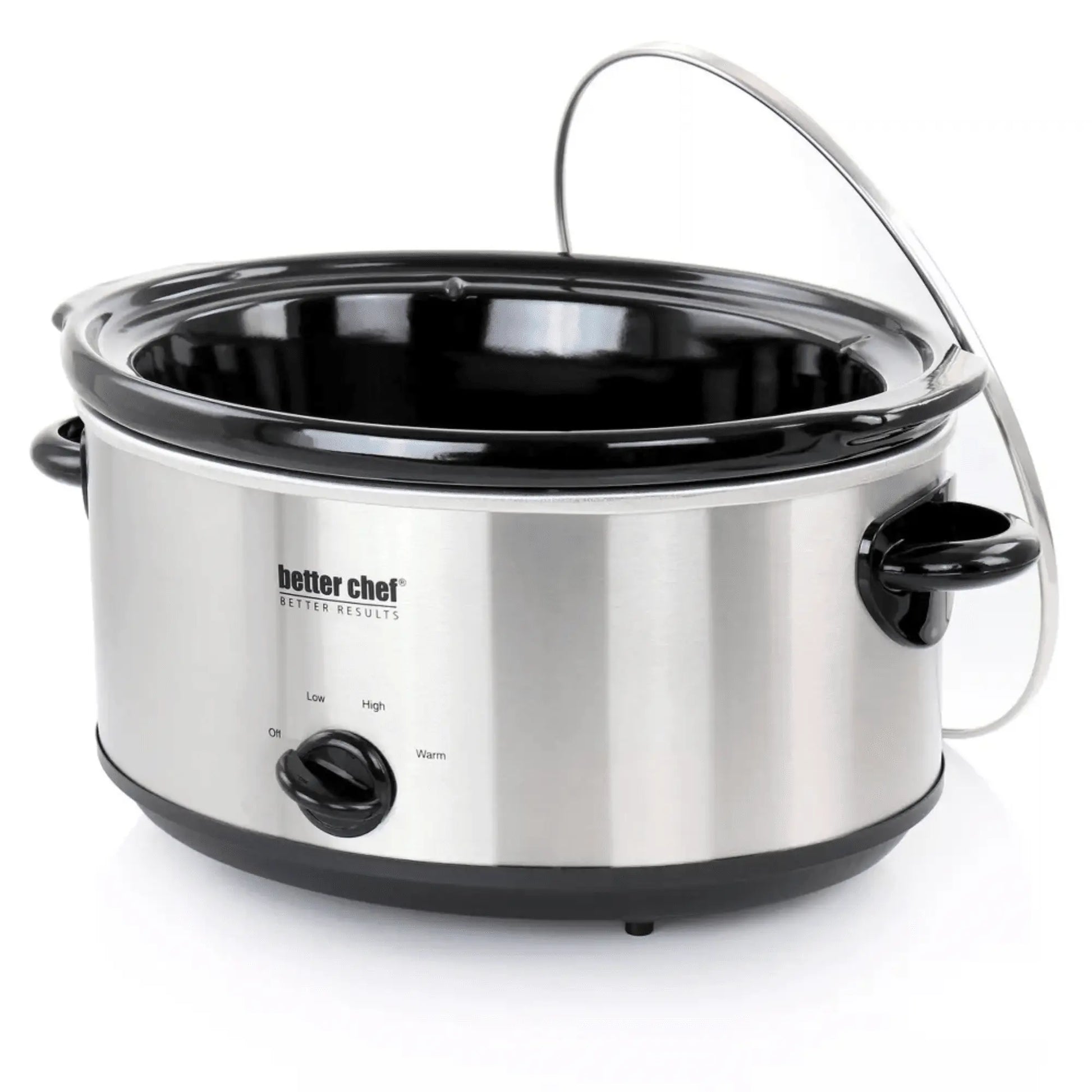 Better Chef 6-Quart Oval Stainless Steel Slow Cooker with Removable Stoneware Crock - Gee-Commerce, LLC