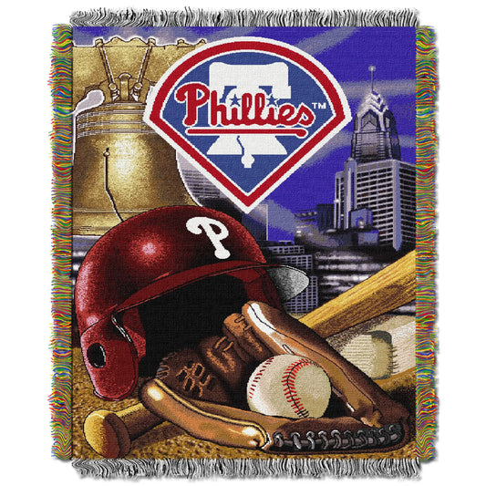 Phillies OFFICIAL Major League Baseball; "Home Field Advantage" 48"x 60" Woven Tapestry Throw by The Northwest Company The Northwest Company