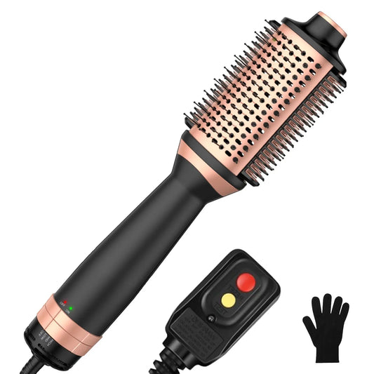 2 in 1 Blow Dryer Brush Hair Straightener Brush in One Hair Blowdryers Brush for Hair 1000W Hair Dryer Brush and Smooth Heated Comb Hair Straightener Brush Hot Air Brush for Drying, Volumizing - Gee-Commerce, LLC